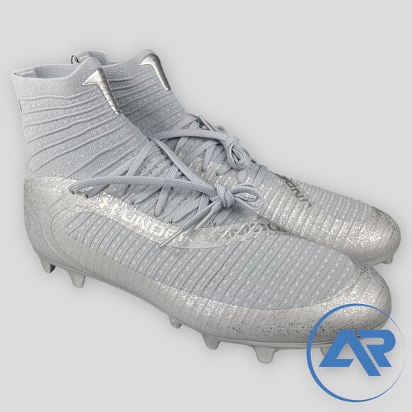 Under Armour Highlight 2 MC Men's Size 12 Gray Knit Football Cleats 3027304-099 - Picture 1 of 7
